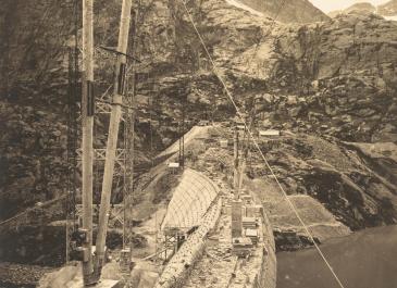 Construction of the Barberine dam